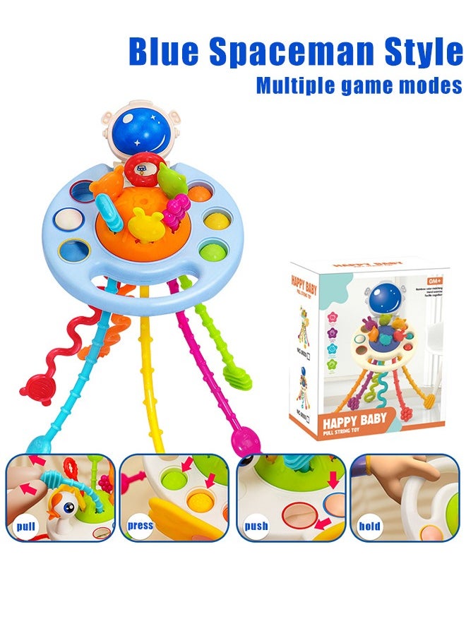 Beauenty Montessori Pull String Toy, Montessori Food Grade Silicone Pull String Activity Toy, Sensory & Montessori Toys, Octopus Pull String Toys , Montessori Toys for Boys Girls Gifts  - Image 1