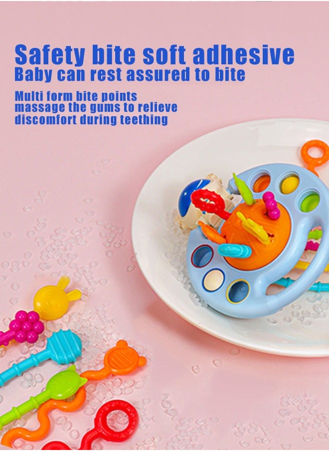 Beauenty Montessori Pull String Toy, Montessori Food Grade Silicone Pull String Activity Toy, Sensory & Montessori Toys, Octopus Pull String Toys , Montessori Toys for Boys Girls Gifts  - Image 3