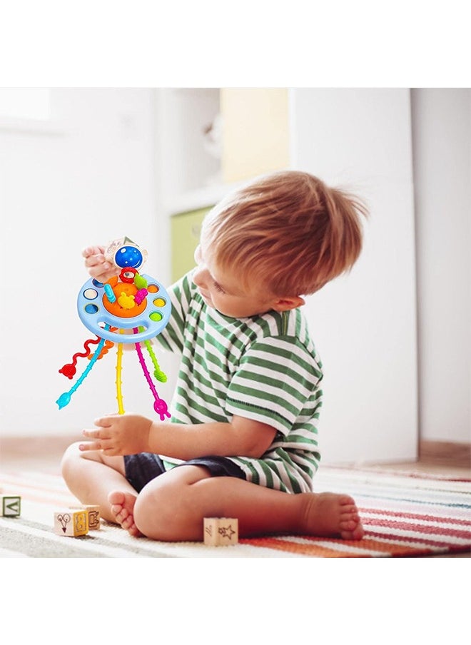 Montessori Pull String Toy, Montessori Food Grade Silicone Pull String Activity Toy, Sensory & Montessori Toys, Octopus Pull String Toys , Montessori Toys for Boys Girls Gifts