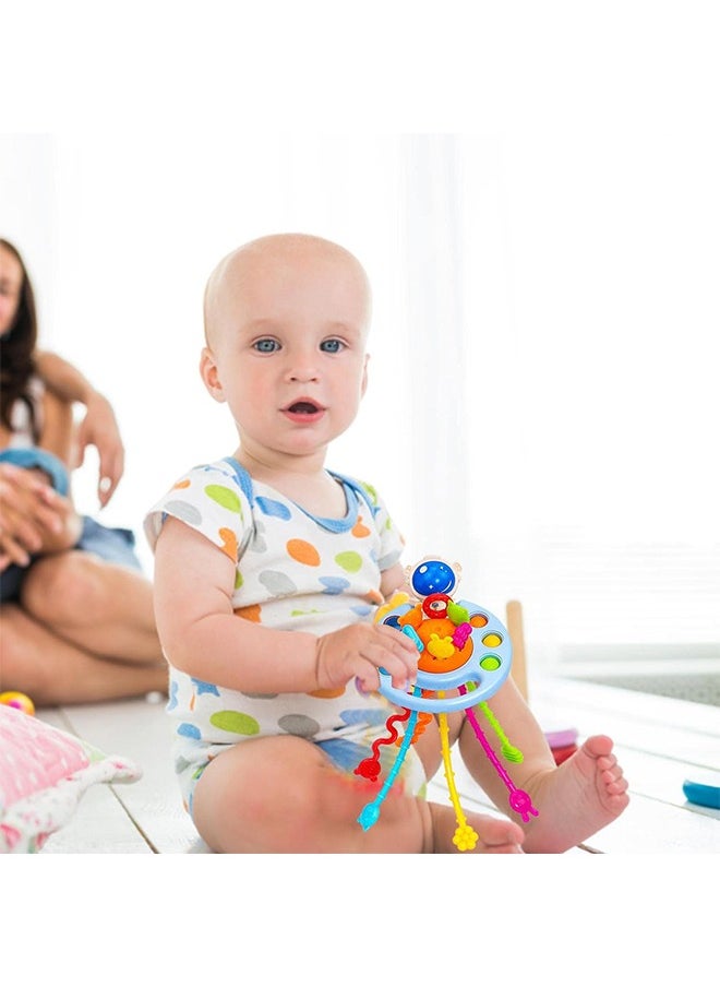 Montessori Pull String Toy, Montessori Food Grade Silicone Pull String Activity Toy, Sensory & Montessori Toys, Octopus Pull String Toys , Montessori Toys for Boys Girls Gifts