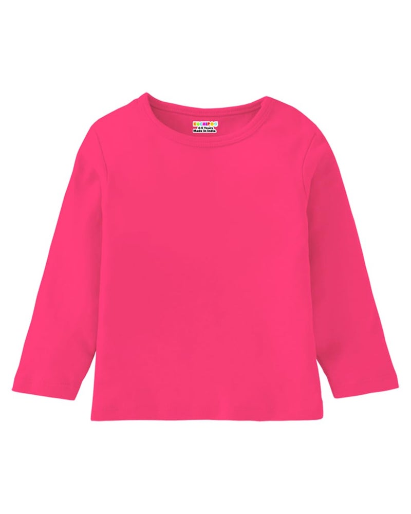 Kuchipoo Girls Regular Fit Full Sleeves Cotton T-Shirts (KUC-TSHRT-544, 5-6 Years, Multi-Colored) - Image 4