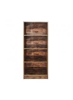 Dark brown bookshelves