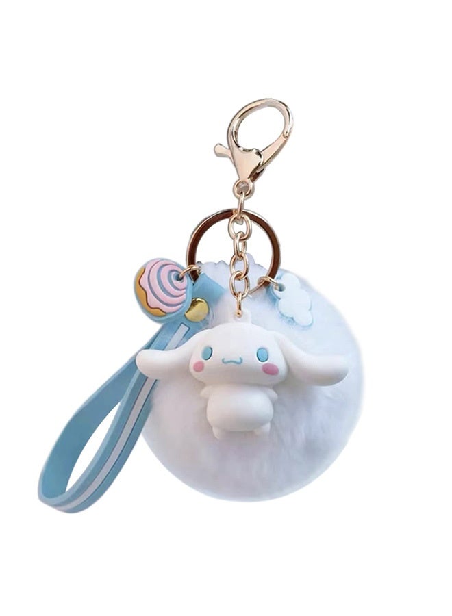 Peachjoy Cute Pom Pom Keychain Kawaii Key chain for Backpack Decoration Keychains for Women - Image 1