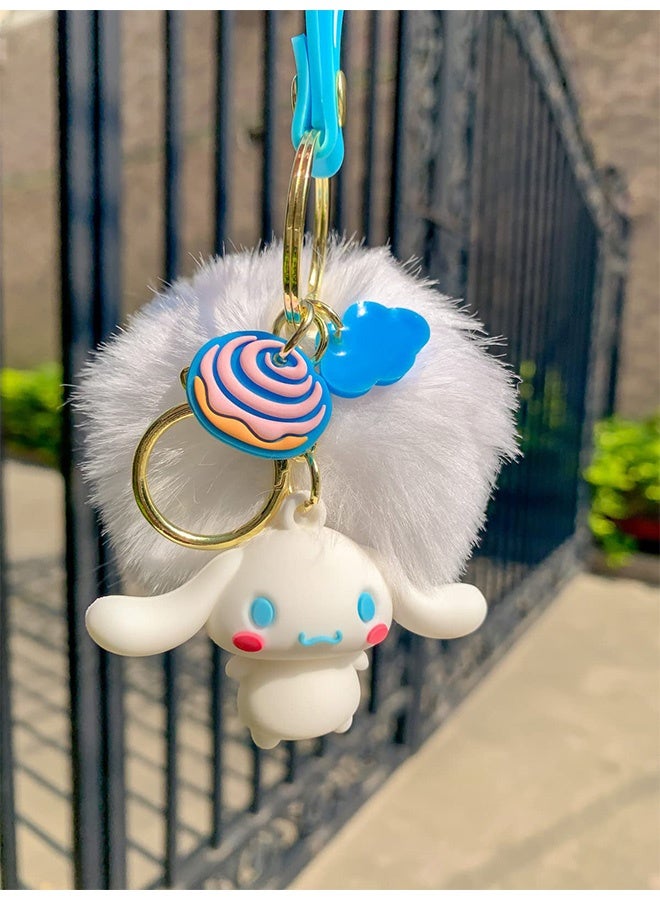 Peachjoy Cute Pom Pom Keychain Kawaii Key chain for Backpack Decoration Keychains for Women - Image 2