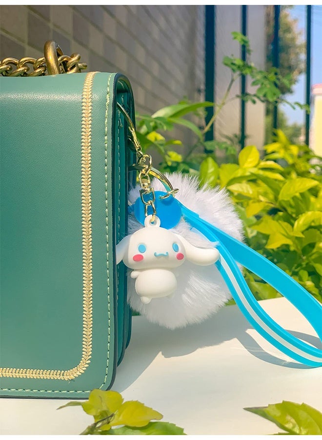Peachjoy Cute Pom Pom Keychain Kawaii Key chain for Backpack Decoration Keychains for Women - Image 4
