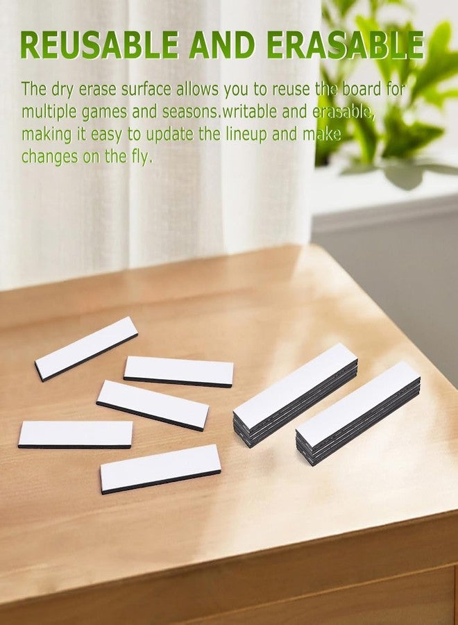 ELEGICKLIP 30 Pcs Magnetic Strips for Baseball Lineup Board Dugout Organization,0.5 x 2.35 Inch Versatile Magnetic Name Lineup Tabs for Easy Team Organization - Image 3