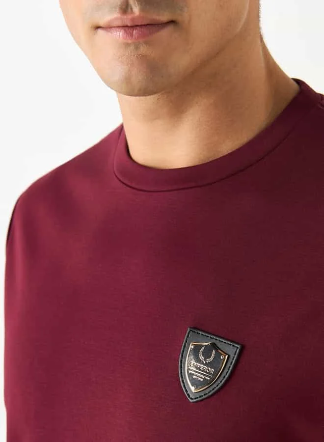 Emperor Emperor Applique Detail T-shirt with Short Sleeves