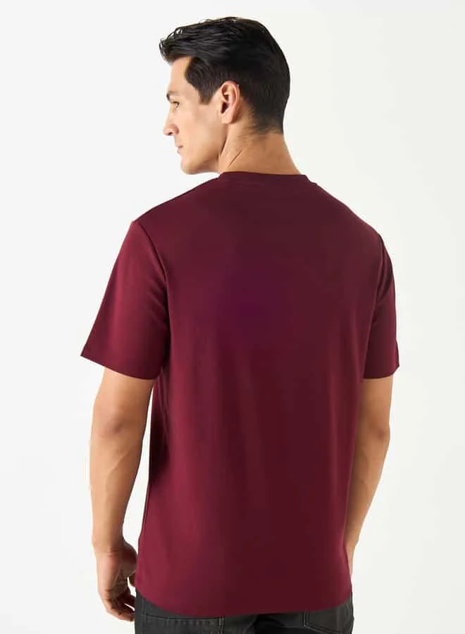 Emperor Emperor Applique Detail T-shirt with Short Sleeves