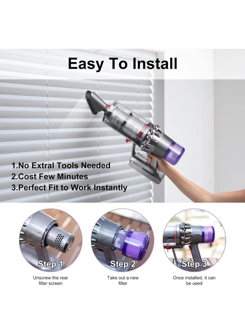 استبدال فلتر المكنسة الكهربائية لطراز دايسون V11 Animal/Extra/Torque Drive/Complete/V15 Detect/V15s Detect، قابل للمقارنة مع رقم القسم 970013-02 - Image 5