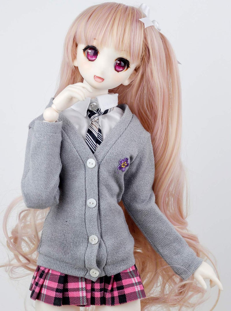 Linfairy Wigs Only 8-9 inch 1/3 BJD Wig Doll Hair SD DZ DD DOD Wig (Flesh Pink) - Image 2