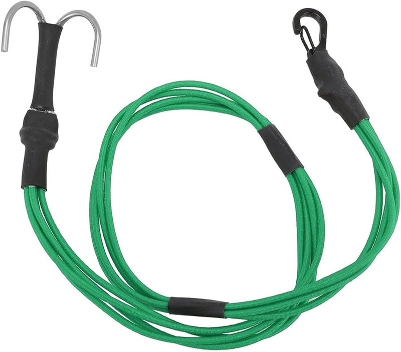 Green Elastic Winch Rope with Alloy Hooks for 1 10 1 8 Scale RC Crawler - Image 2