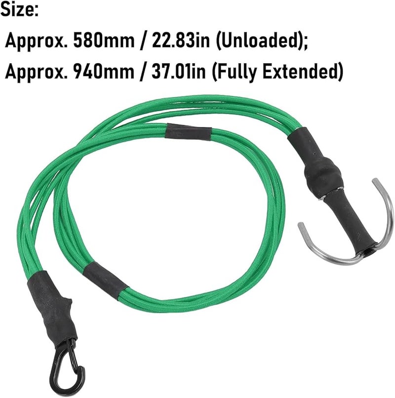 Green Elastic Winch Rope with Alloy Hooks for 1 10 1 8 Scale RC Crawler - Image 4