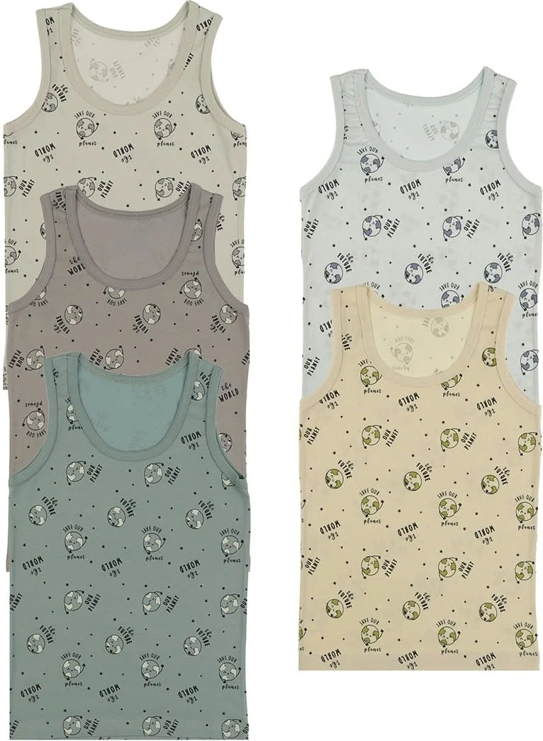 دونيلا 5 Color Printed Boy Undershirt - 771065