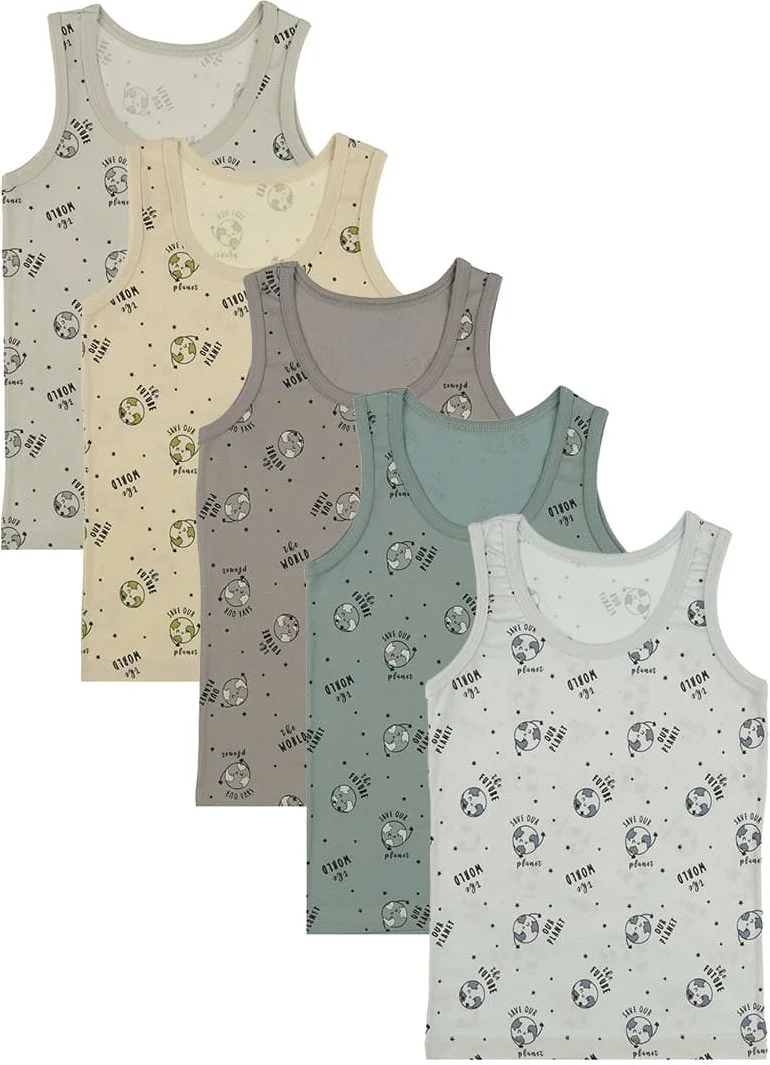دونيلا 5 Color Printed Boy Undershirt - 771065