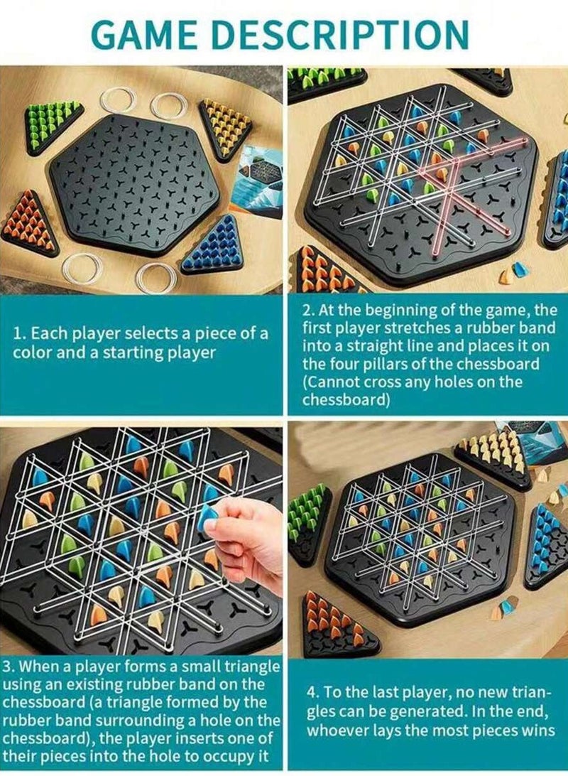 Triangle Chain Chess - Interactive Family Game for Kids and Adults, Enhances Logical Thinking, Puzzle Skills, and Emotional Bonding – Perfect for Team Play, Parent-Child Interaction, and Portable Backyard Fun, Ideal for Ages 6-12  - Image 4