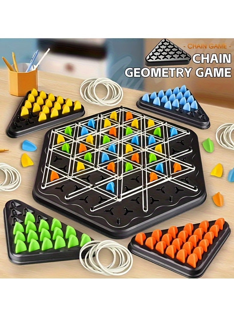 Triangle Chain Chess - Interactive Family Game for Kids and Adults, Enhances Logical Thinking, Puzzle Skills, and Emotional Bonding – Perfect for Team Play, Parent-Child Interaction, and Portable Backyard Fun, Ideal for Ages 6-12  - Image 1