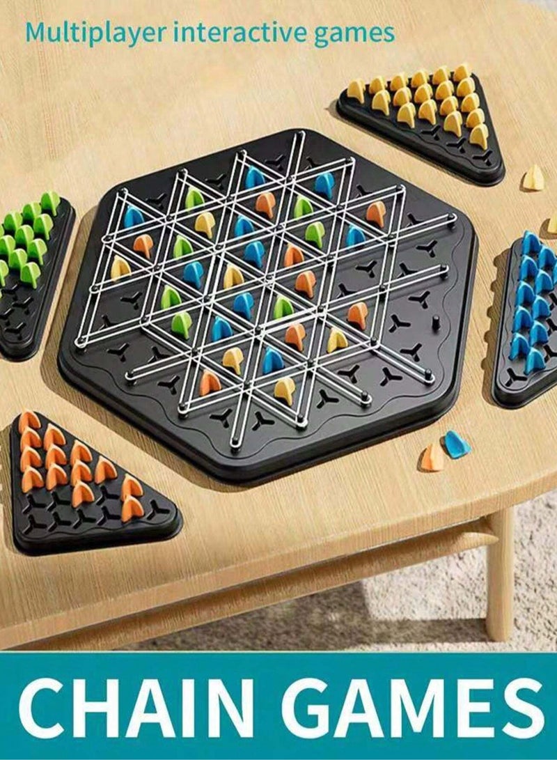 Triangle Chain Chess - Interactive Family Game for Kids and Adults, Enhances Logical Thinking, Puzzle Skills, and Emotional Bonding – Perfect for Team Play, Parent-Child Interaction, and Portable Backyard Fun, Ideal for Ages 6-12  - Image 3