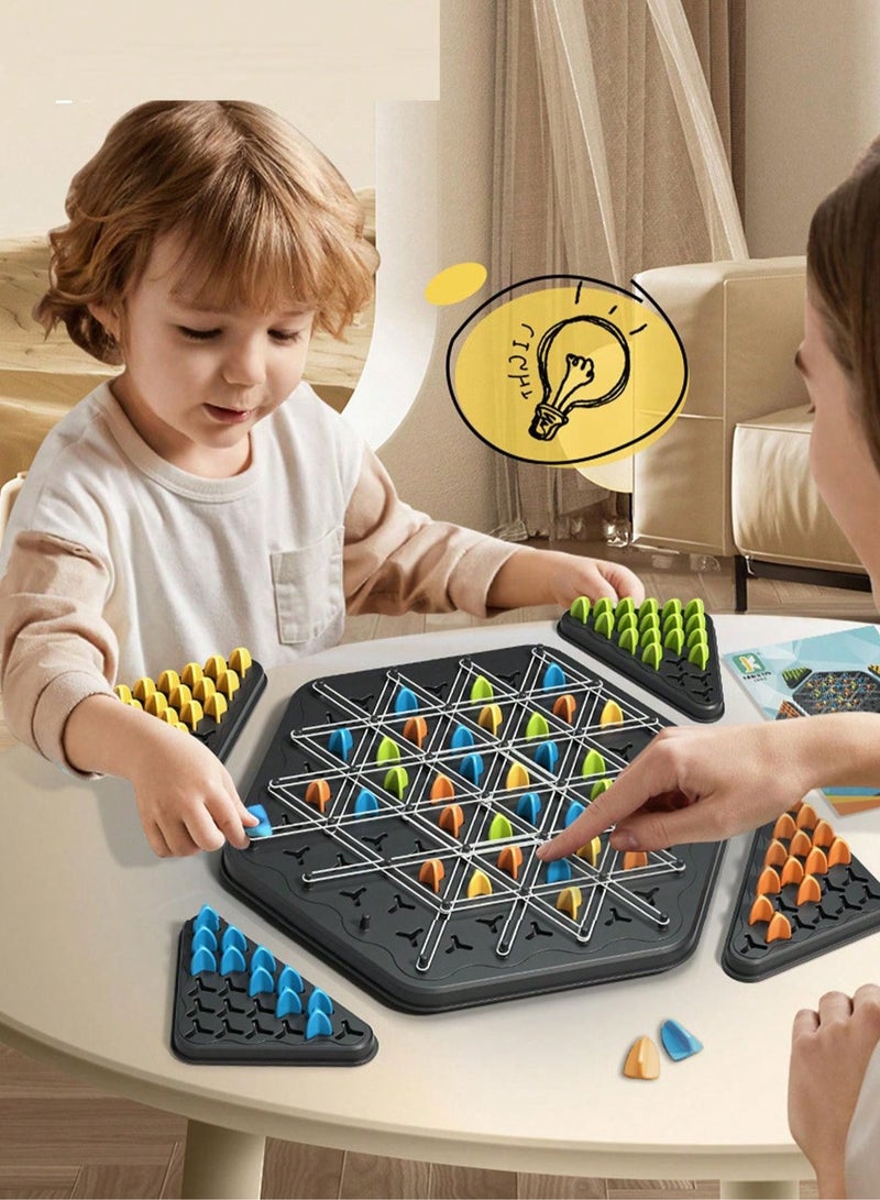 Triangle Chain Chess - Interactive Family Game for Kids and Adults, Enhances Logical Thinking, Puzzle Skills, and Emotional Bonding – Perfect for Team Play, Parent-Child Interaction, and Portable Backyard Fun, Ideal for Ages 6-12  - Image 2