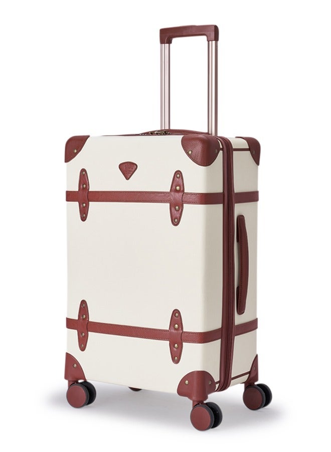 ليمرا طقم شنط سفر كلاسيك جلد من ليمرا 4 قطع لون بيج/بني فاتح مقاسات 28"-24"-20"-14" بوصة - Image 4