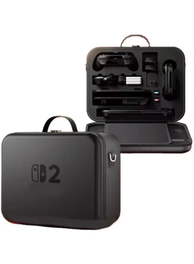 Carrying Case for Switch 2 2025, All in one Waterproof Storage Bag for Switch 2 Console, Pro Controller, Large Space Dustproof Carrying Bag for Full Accessories,21 card slot (Black) - Image 1