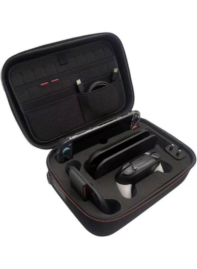 Carrying Case for Switch 2 2025, All in one Waterproof Storage Bag for Switch 2 Console, Pro Controller, Large Space Dustproof Carrying Bag for Full Accessories,21 card slot (Black) - Image 3