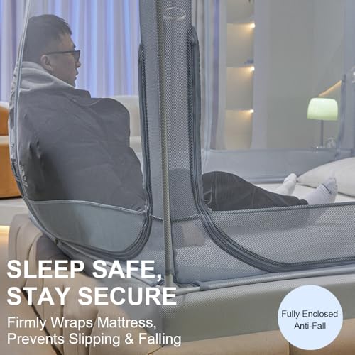 Dawnwake Mosquito Net, Anti-Fall Mosquito Neting Bed for Babies/Adult/Outdoor,Portable Foldable Travel/Camping Mosquito Net Tent, Suit for King Size Bed (Yellow, 200 * 180cm) - Image 4