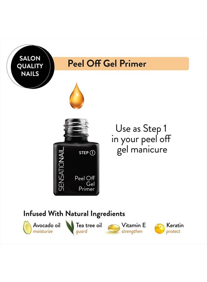 SensatioNail Peel Off Formula Gel Nail Polish Primer Refill, Clear, 0.25 Fl Oz - Image 2