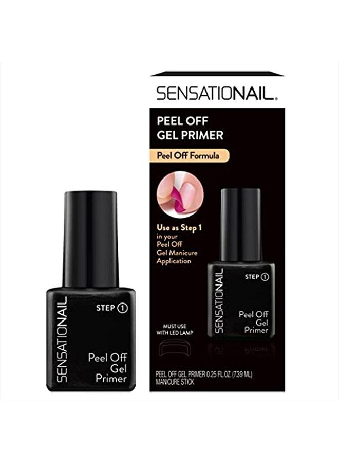 SensatioNail Peel Off Formula Gel Nail Polish Primer Refill, Clear, 0.25 Fl Oz - Image 1