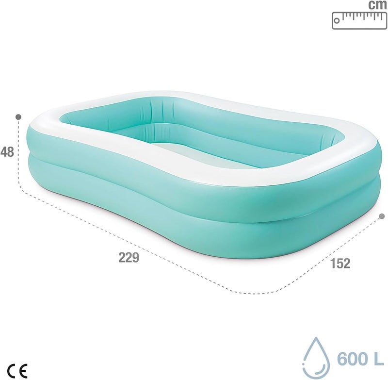 LONGMIRE 7 ft Portable Inflatable & Foldable Kids Swimming Pool with Heavy Air Pump Baby Bath Tub Water Pool for Kids and Adults Outdoor & Indoor Kids Bathing Tub - Multicolor - Image 5