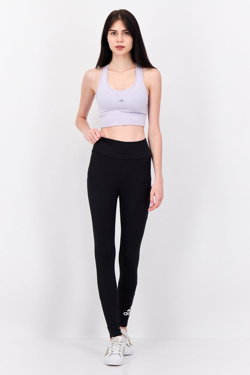 Adidas Women Sportswear Fit Brand Logo Outdoor Tights, Black - Image 2