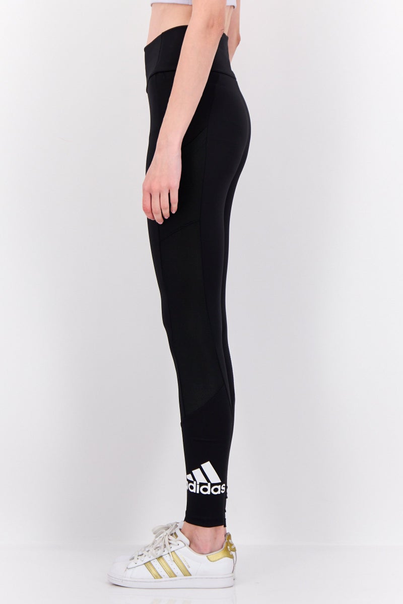 Adidas Women Sportswear Fit Brand Logo Outdoor Tights, Black - Image 3