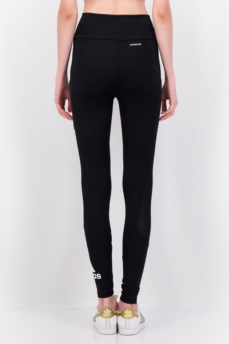 Adidas Women Sportswear Fit Brand Logo Outdoor Tights, Black - Image 4