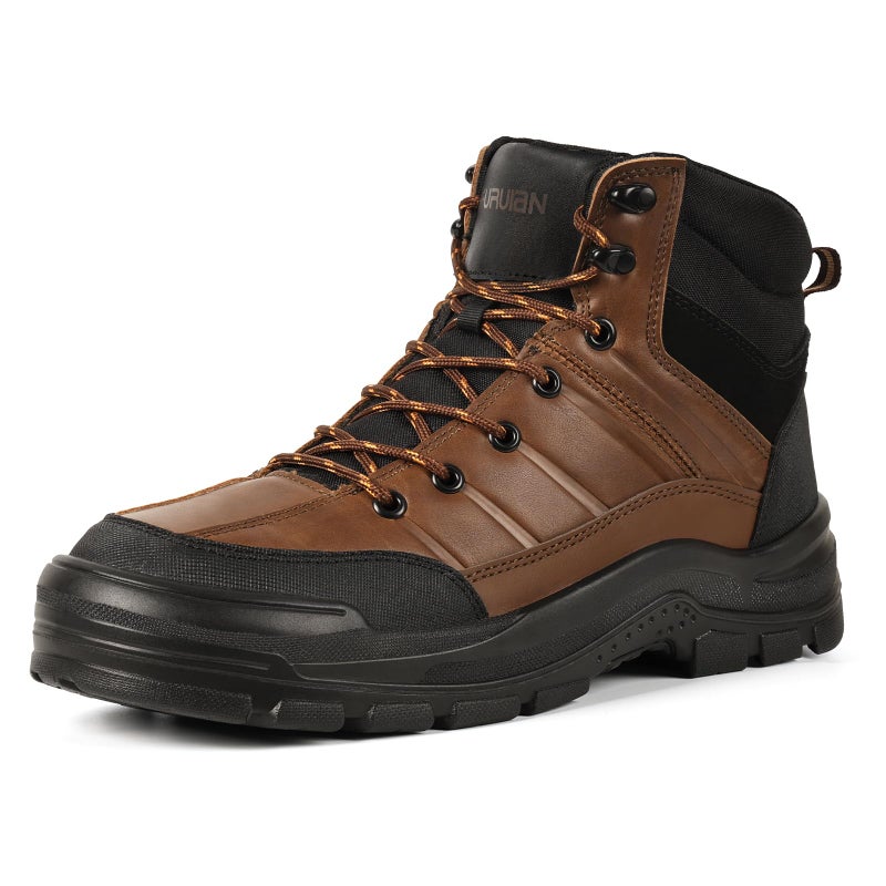 Furuian Steel Toe Shoes for Men Women Lightweight Comfortable Work Boots for Men Puncture Proof Steel Toe Boots Slip Resistant Indestructible Safety Construction Shoes - Image 1