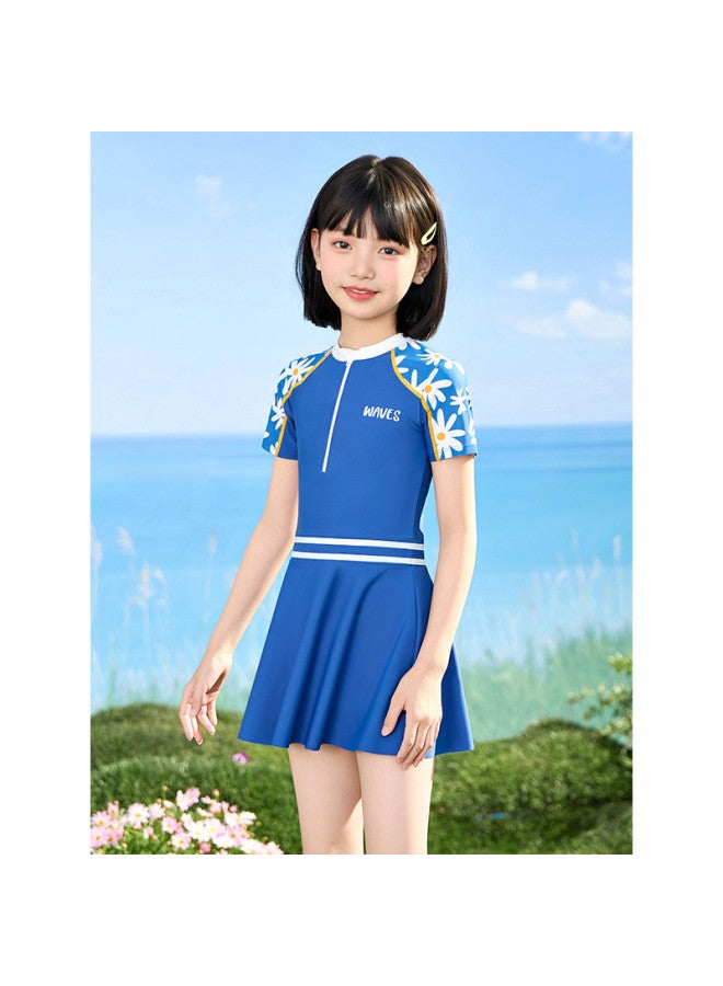 YouYou Children's Swimsuit Girls' Swimsuit Girls' One-piece Swimsuit Dress Professional Swimming Training Equipment Comfortable Hot Spring Swimsuit - Image 3