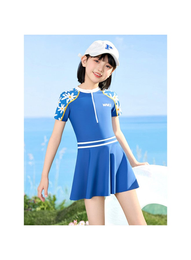 YouYou Children's Swimsuit Girls' Swimsuit Girls' One-piece Swimsuit Dress Professional Swimming Training Equipment Comfortable Hot Spring Swimsuit - Image 4