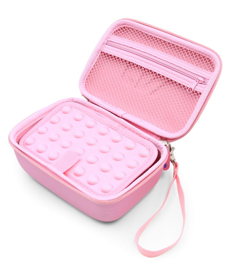 CASEMATIX Camera Travel Case Compatible with PROGRACE, Ourlife, Dragon Touch and More Waterproof Toy Camera Video Recorders - Pink Case for Toy Action Camera and Accessories - Image 3