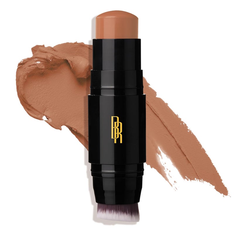 Black Radiance Color Perfect Foundation Stick with Soft Brush Applicator Duo Buildable Blendable Versatile PigmentRich Formula Cappuccino