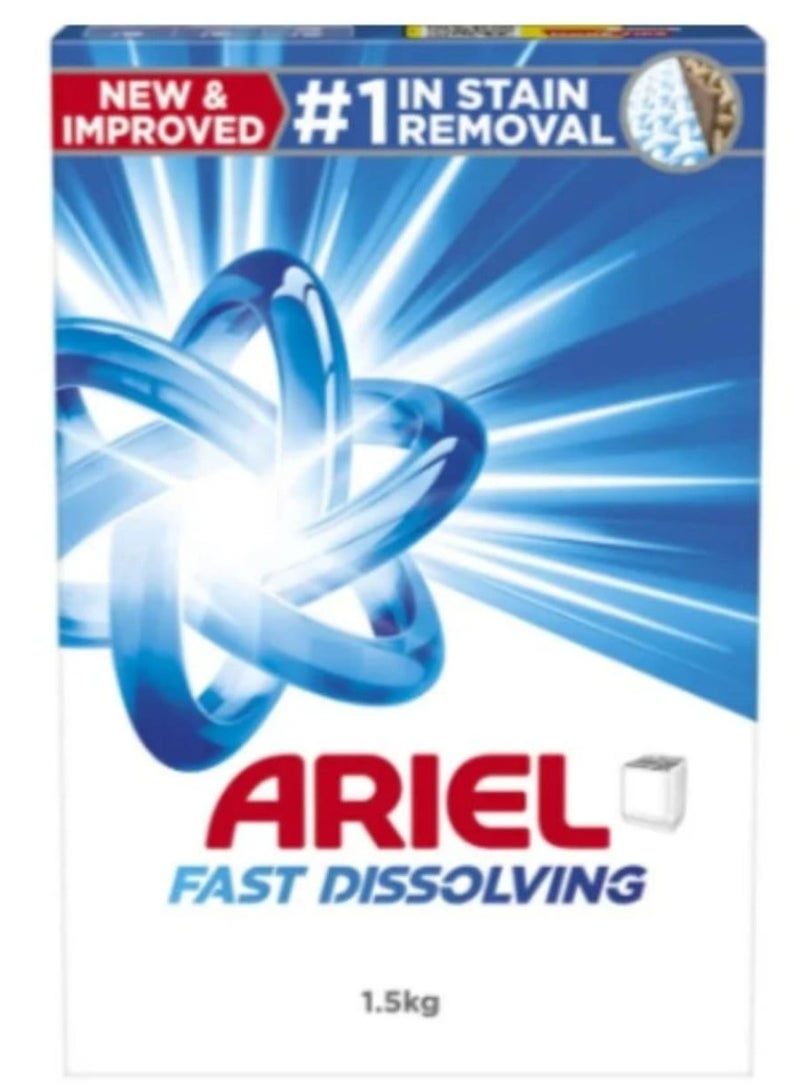Ariel Fast Dissolving Detergent Powder White 1.5kg