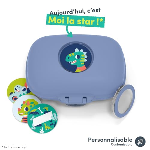 monbento - Snack Box MB Gram Infinity - Snack Box for Boys & Girls - Ideal for Lunches or Snacks - BPA Free - Food Grade Safe - Blue - Image 5