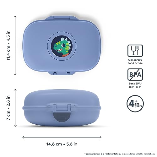 monbento - Snack Box MB Gram Infinity - Snack Box for Boys & Girls - Ideal for Lunches or Snacks - BPA Free - Food Grade Safe - Blue - Image 2