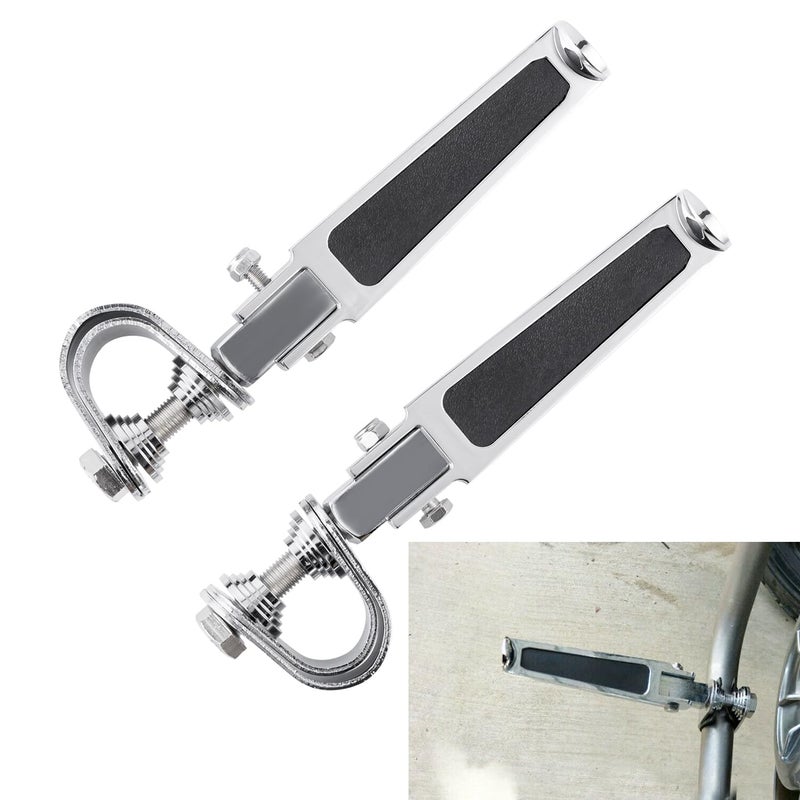 OUMURS Foot Pegs For Motorcycles For 1 Crash Bar Foot Pegs 125 1 14 Engine Guard UClamp Footpegs Black Compatible With Harley Sportster 883 1200 Bad Boy Heritage Softail Flst Fxst Fxrt