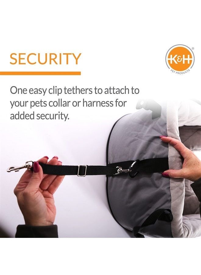 K&H Pet Products Hanging Bucket Booster Pet Seat, Elevated Dog Booster Car Seat, Car Window View for Petite and Toy Breeds, Gray 16 X 14.5 Inches  - Image 2