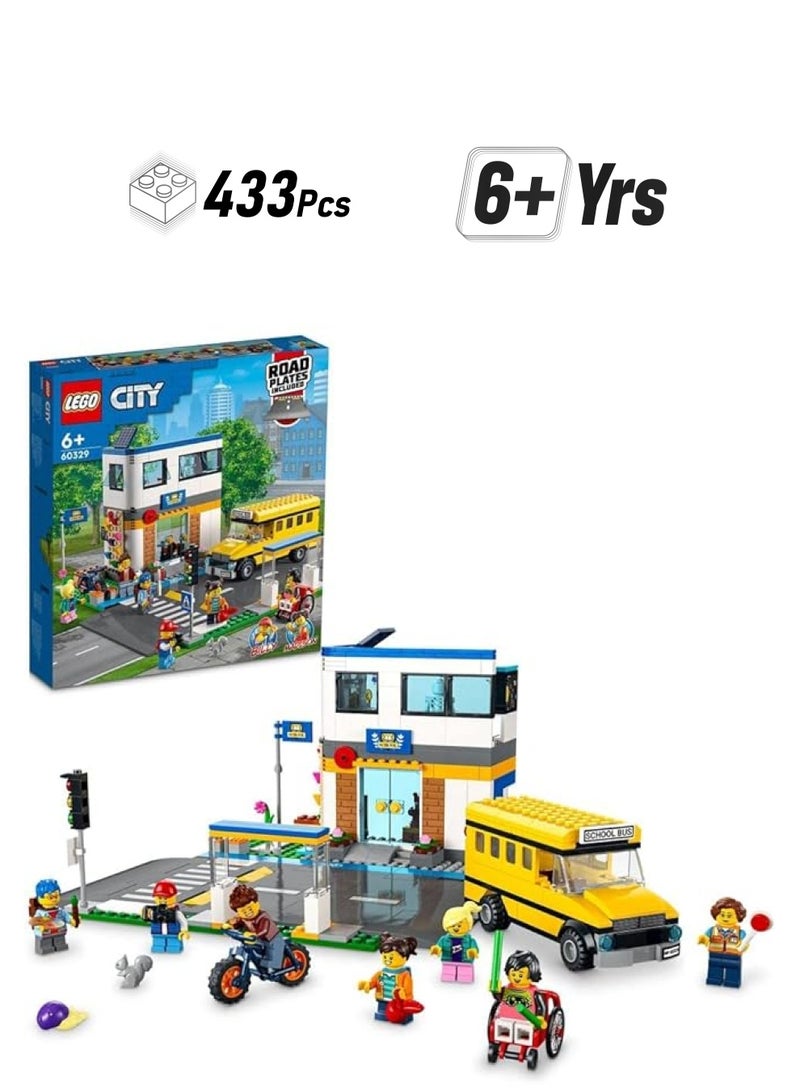 LEGO City School Day 60329 Building Kit 433 Pieces  - Image 1