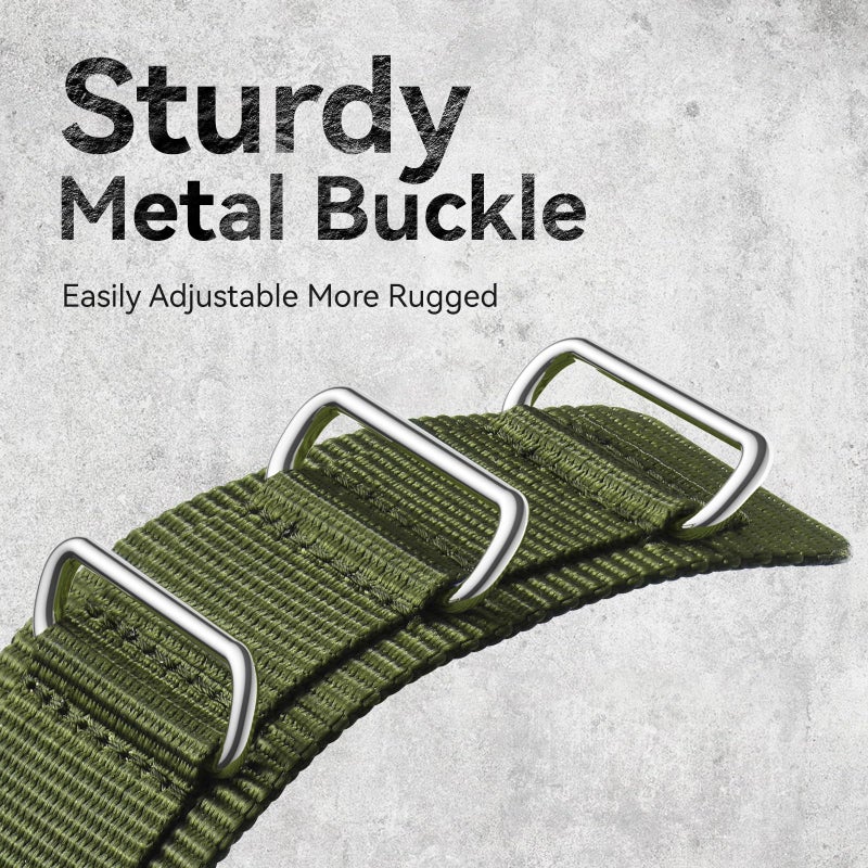 SUNFWR Rugged Nylon Band for Apple Watch 42mm(Series 11/10) 41mm 40mm 38mm Men,Velcro Tactical Military Strap for iWatch Series 11/10/9/8/7/6/5/4/3/2/1/SE - Image 4