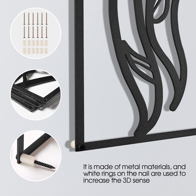 AGIOTA 3 Pcs Wall Decor Above Bed Minimalist Wall Art for Living Room Metal Line Art - Female Body, Black Room Decor for Bedroom Modern Wall Art for Indoor 15inch - Image 3