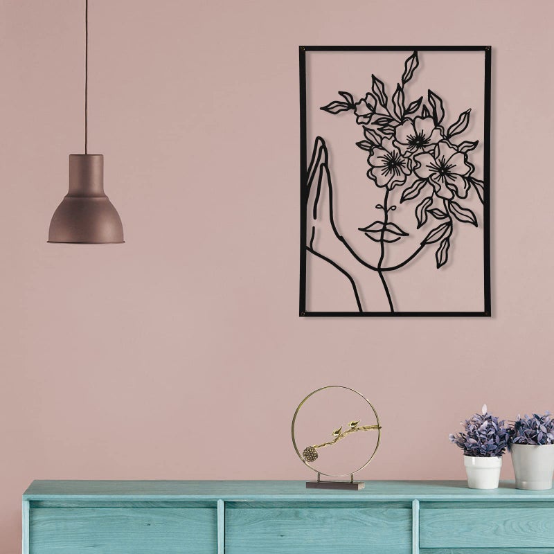 AGIOTA 3 Pcs Wall Decor Above Bed Minimalist Wall Art for Living Room Metal Line Art - Female Body, Black Room Decor for Bedroom Modern Wall Art for Indoor 15inch - Image 2