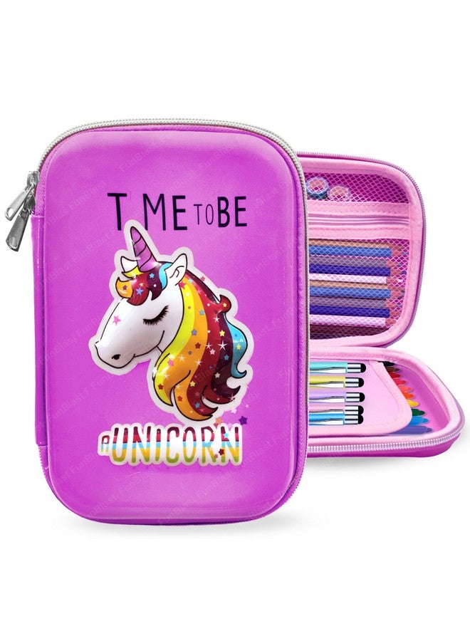 FunBlast Pencil Pouches for Girls Stylish, Unicorn Pouch for Girls, Pencil Case for Girls, Pencil Pouches - Pencil Pouches for Kids, Pencil Box for Girls, Pencil Case for Girls, Return Gift for Kids - Image 1