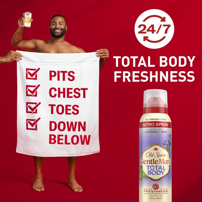 Old Spice Whole Body Deodorant Spray for Men, Aluminum Free, Lavender + Mint Scent, 24/7 Odor Protection, 24/7 Lasting Freshness, Dermatologist Tested, Gentle on Skin, Safe to Use All Over, 3.5 oz - Image 2