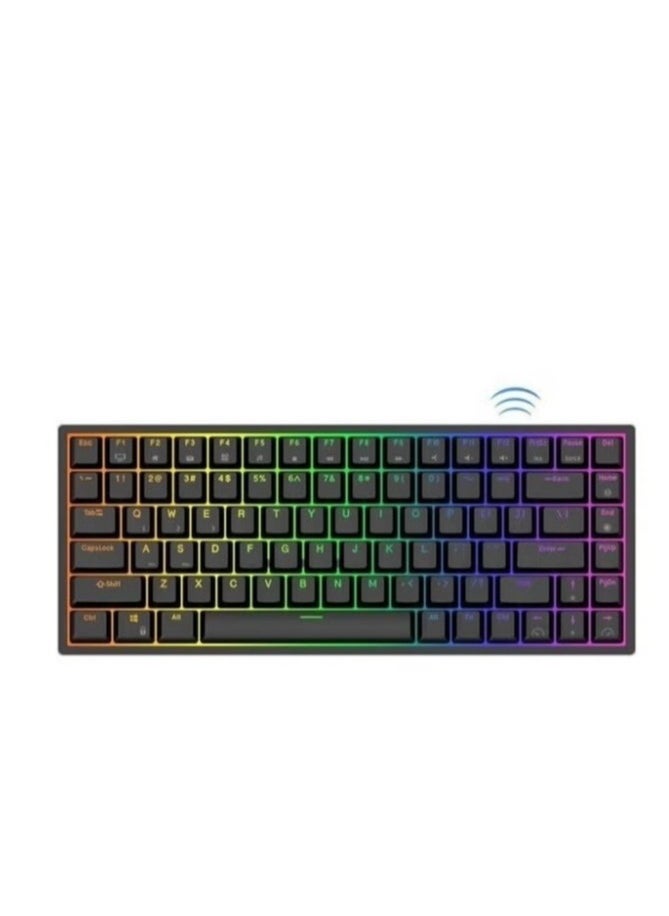 RK RK84 Wireless Bluetooth/2.4Ghz 80% RGB Mechanical Gaming Keyboard, Three Modes Connectable Keyboard with Hot-Swappable Tactile Blue Switch  - Image 2