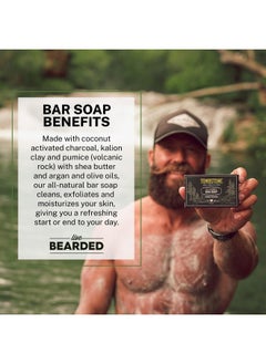 Live Bearded Allnatural Bar Soap For Men 3Pack Of 3 5 Oz. Bars Made In The Usa Exfoliates Moisturizes Bamboo Charcoal Pumice Coconut Avocado And Argan Oils Tombstone Scent  - Image 4